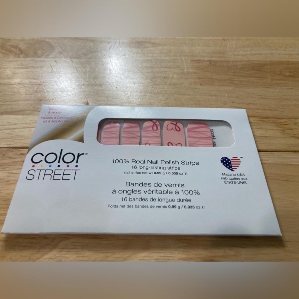 NWT Color Street choose hope breast cancer nail strips. Brand new in pack
